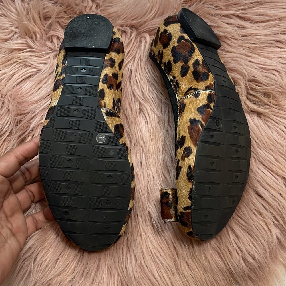 Kate Spade Leopard Print Ballet Flats - Gold Plaque - Picture 6 of 12
